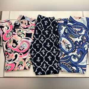 Crown and Ivy Spring Patterned Legging Bundle Colorful Patterned Nautical